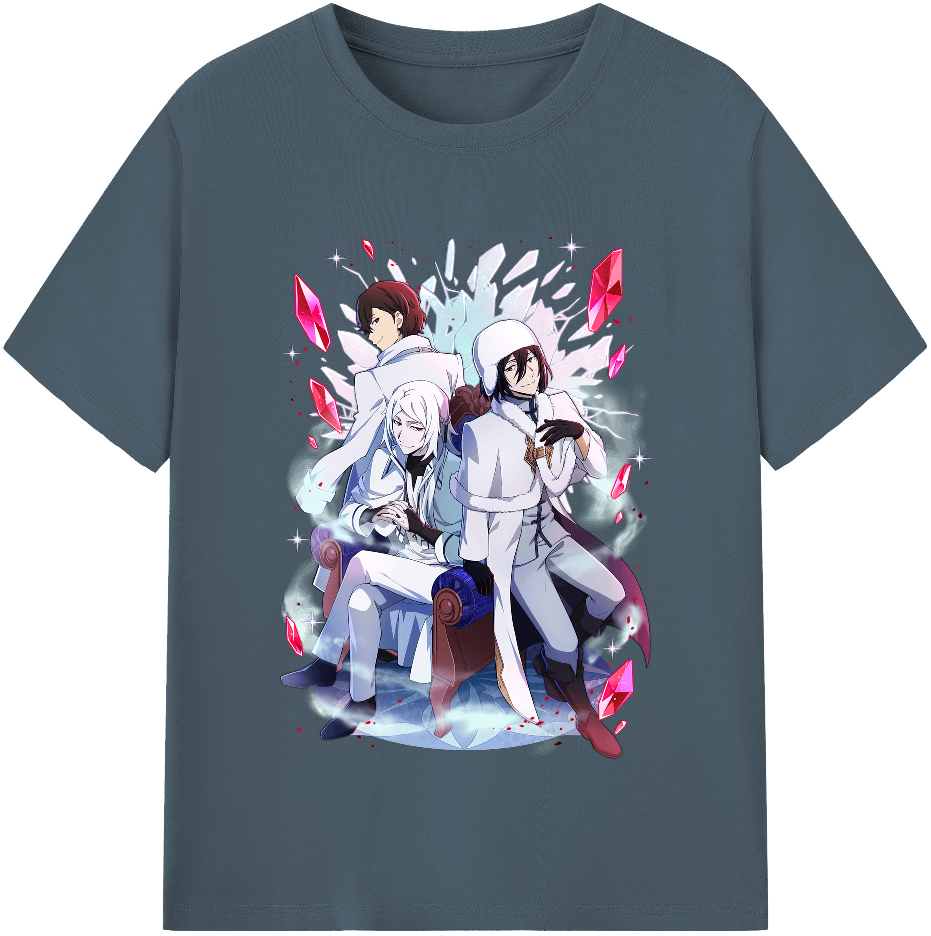 （画像用） 文豪ストレイドッグス Bungo Stray Dogs 綿100％半袖Tシャツ（フロントプリント）